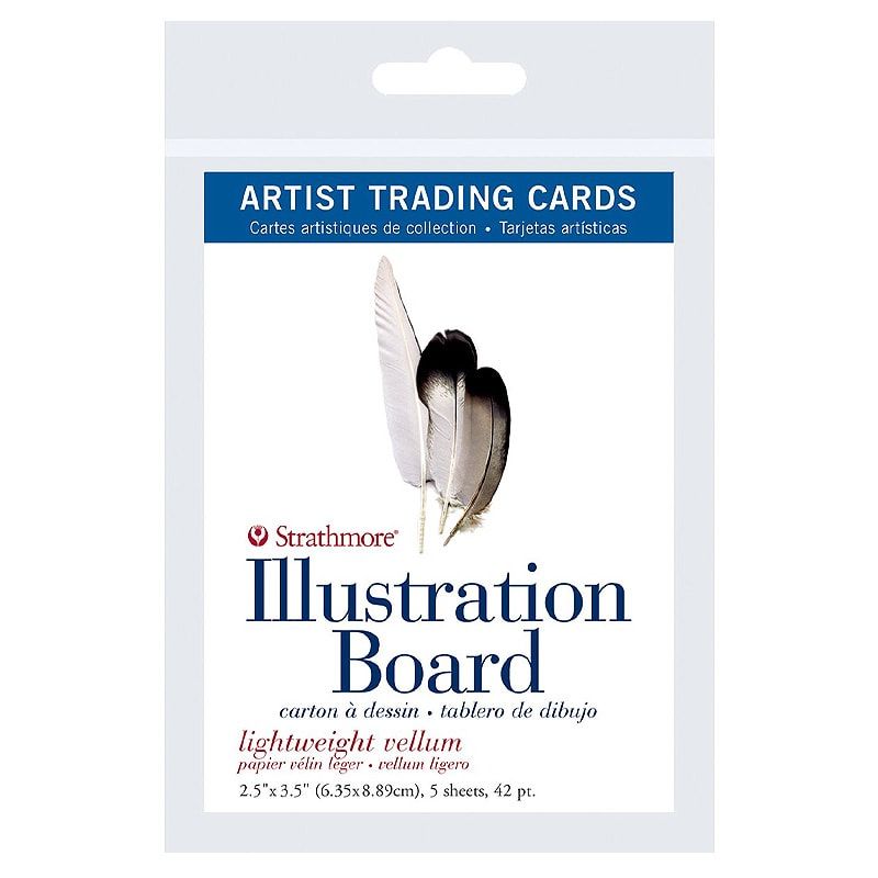 Strathmore Illustration Board Artist Trading Cards, 2-1/2" x 3-1/2, 500 Series