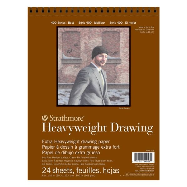 Strathmore 400 Series Heavyweight Drawing Pad, 24 Sheets 8x10"