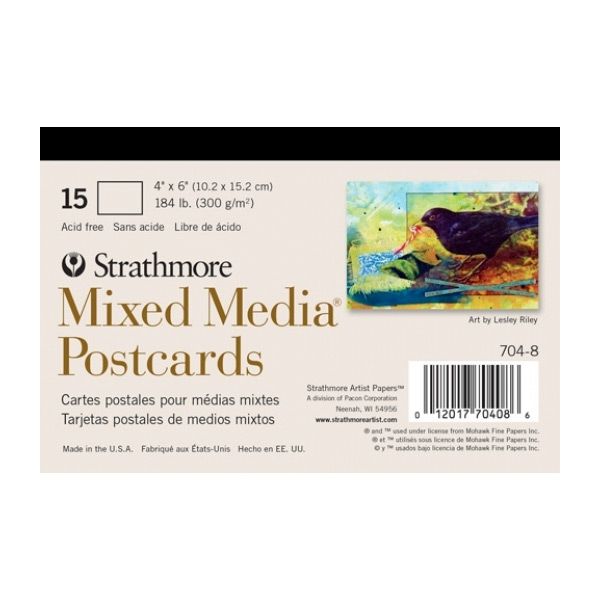 Strathmore Mixed Media 4X6 Postcard Pad Of 15 Sheets