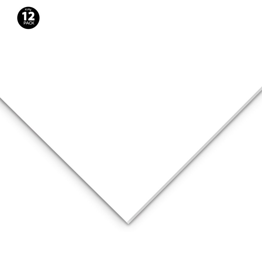 Strathmore Museum Mounting Board White, 4 Ply 32"x40, 12 Pack