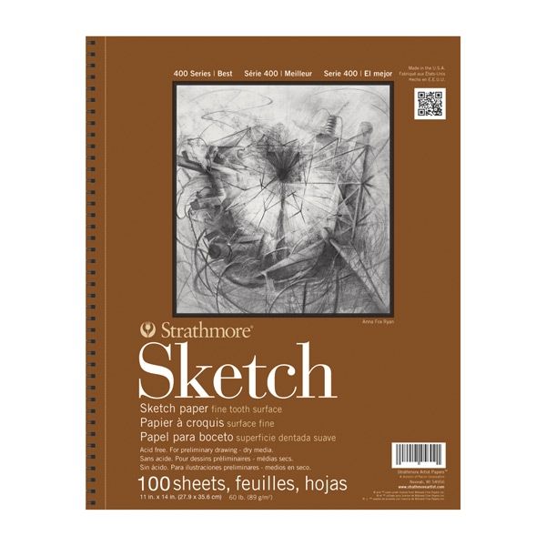Buy Pro Art 8 1/2-Inch by 11-Inch Spiral Bound Sketch Book, 80