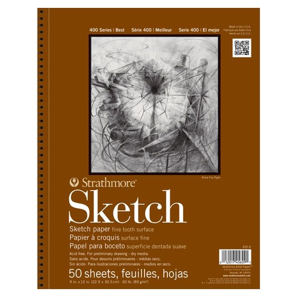 Strathmore 400 Series Sketch Pad 9x12 100 Sheets