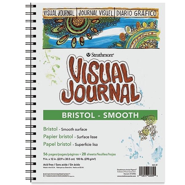 Strathmore Bristol Smooth Visual Journal 100lb. 9x12" 56 pages