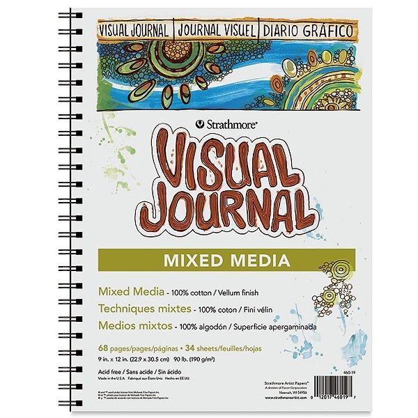 Strathmore MixedMedia Visual Journal 90lb 9x12" 68 Pages Vellum