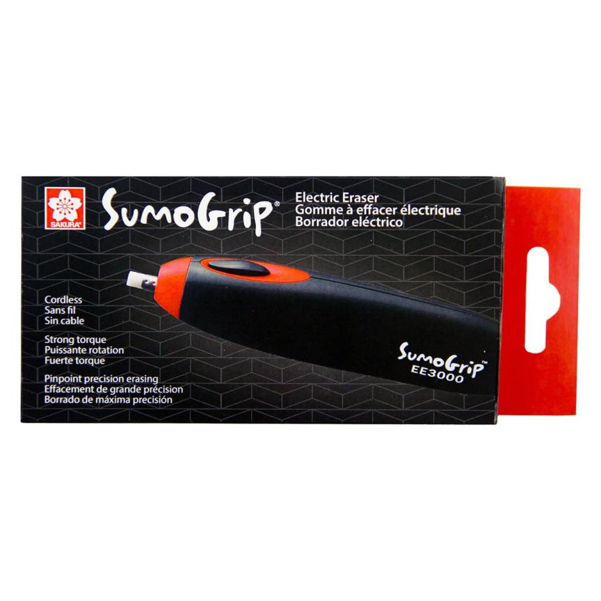  Sakura SumoGrip Block Eraser - Microporous Erasers for School,  Drawing, and Writing - Black Color - Large Size B300 : Office Products