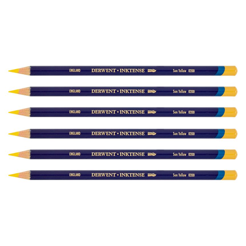 Derwent Inktense Pencil - Sun Yellow (Box of 6)