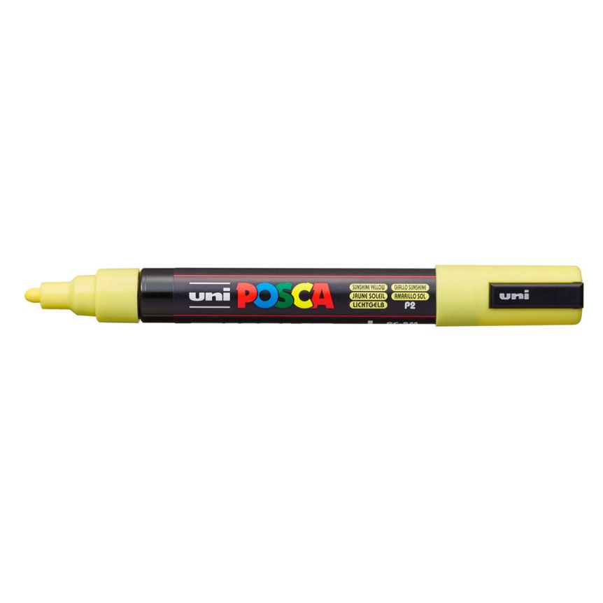 POSCA Acrylic Paint Marker - Medium Tip, Sunshine Yellow (1.8-2.5mm)