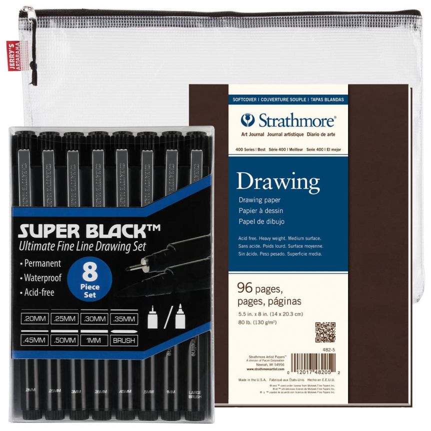 Super Black and Strathmore Combo Gift Set of 3