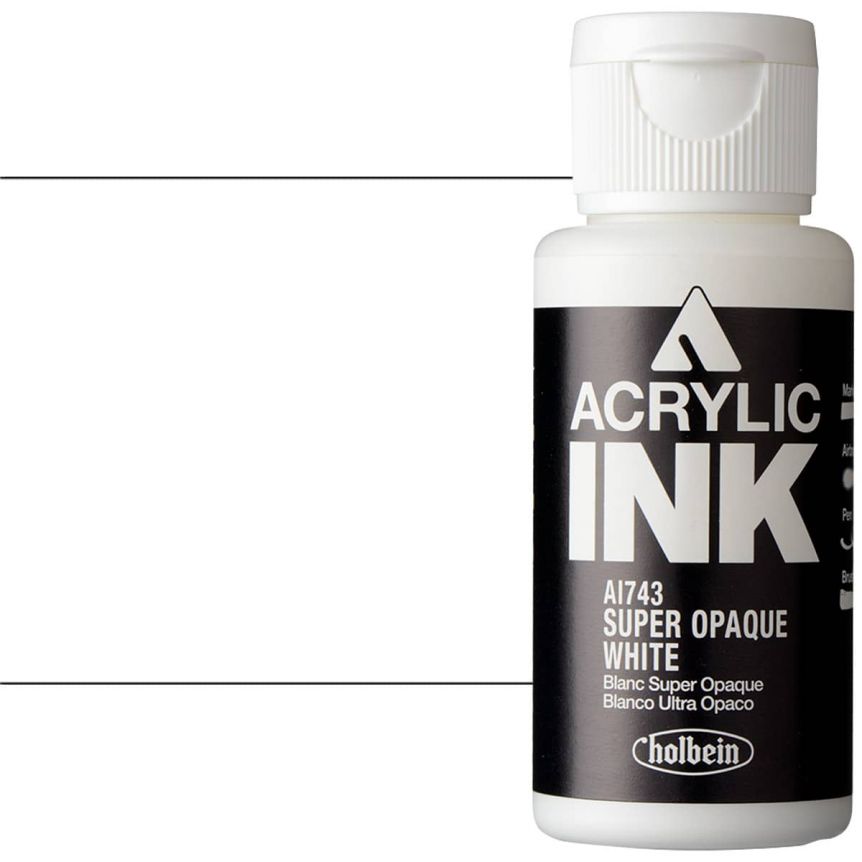 Holbein Acrylic Ink - Super Opaque White, 30ml