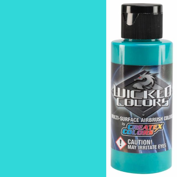 Wicked Air Airbrush Colors Fluorescent Aqua 2oz 