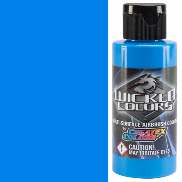 Wicked Air Airbrush Colors Fluorescent Blue 2oz 