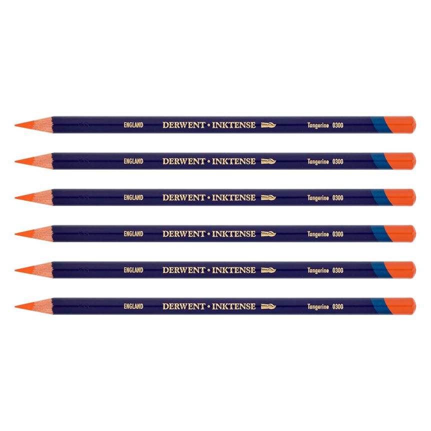 Derwent Inktense Pencil - Tangerine (Box of 6)