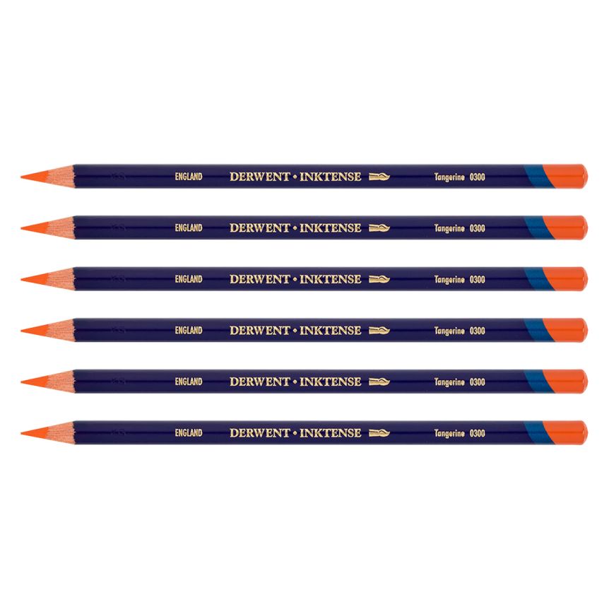Derwent Inktense Pencil - Tangerine (Box of 6)