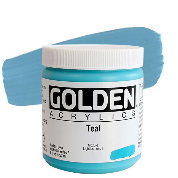GOLDEN Heavy Body Acrylic 8 oz Jar - Teal