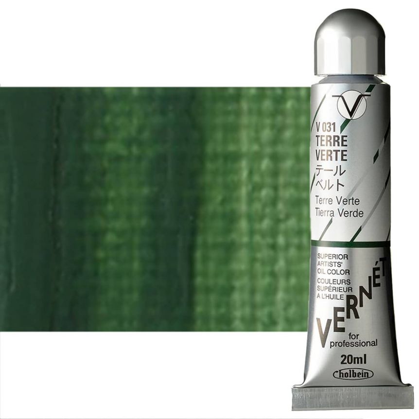 Holbein Vernét Oil Color - Terre Verte, 20ml Tube 