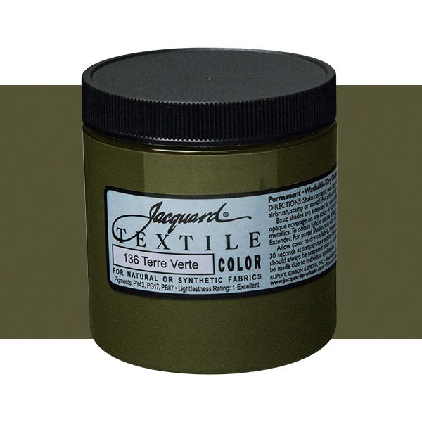 Jacquard Permanent Textile Color 8 oz. Jar - Terre Verte