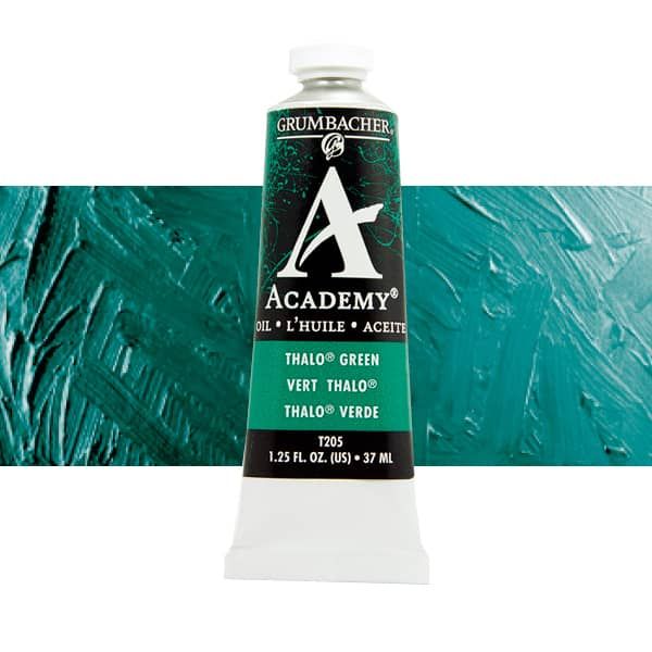 Grumbacher Academy Oil Color 37 ml Tube - Thalo Green