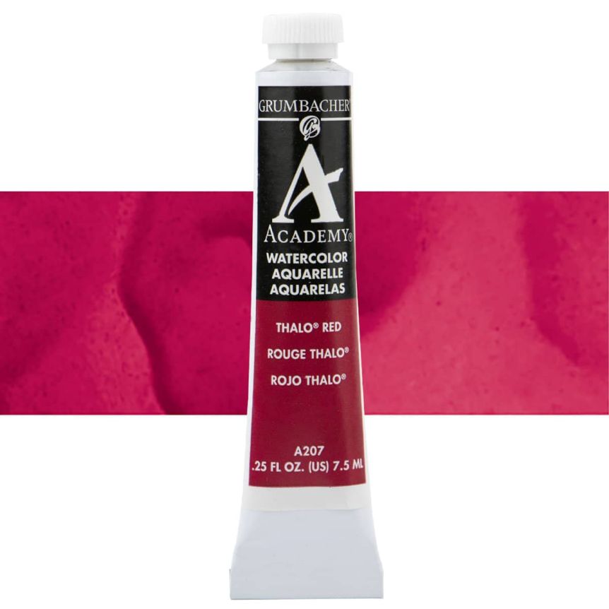 Grumbacher Academy Watercolor, Thalo Red - 7.5 ml Tube