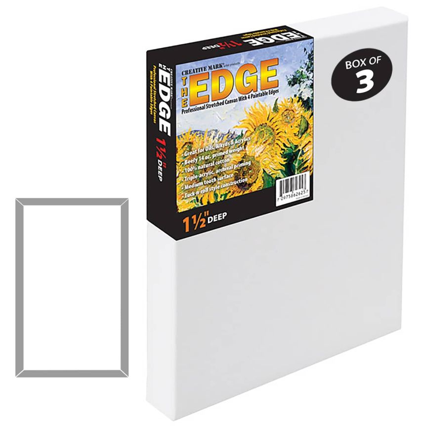 The Edge All Media Pro Cotton Canvas 16x20in - 1-1/2in Deep Box of 3