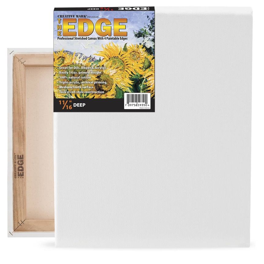 The Edge All Media Cotton Deluxe Stretched Canvas 11/16” Deep Boxes of 6