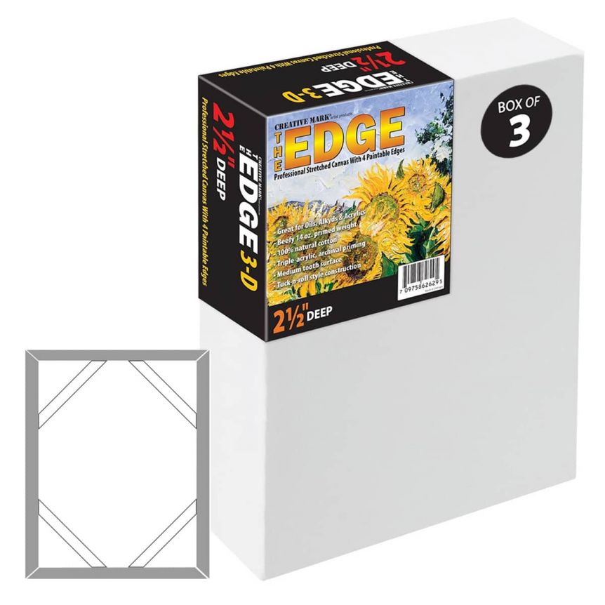 The Edge All Media 2-1/2" Deep Cotton Stretched Canvas