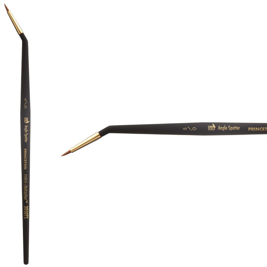 Princeton Mini-Detailer Series 3050 Synthetic Brush - Tight Spot, Mini Handle, Size 5/0