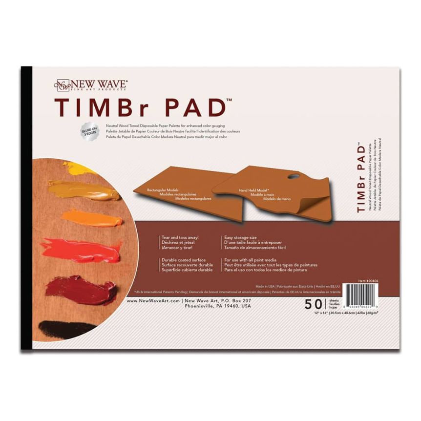 New Wave Timbr Rectangular Palette Pad 12x16" 50 Sheets Jerry's