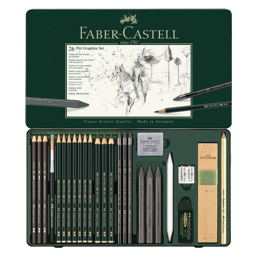 Faber-Castell Pitt Graphite Tin Set of 26 | Jerry's Artarama