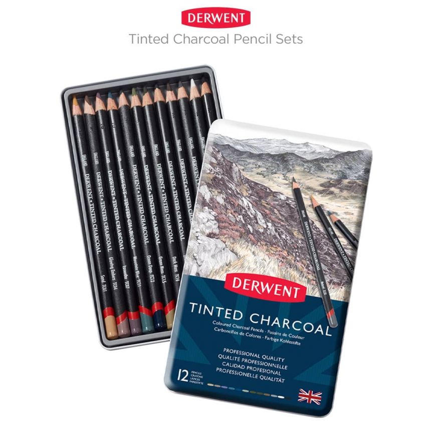 Derwent Tinted Charcoal Pencil Sets