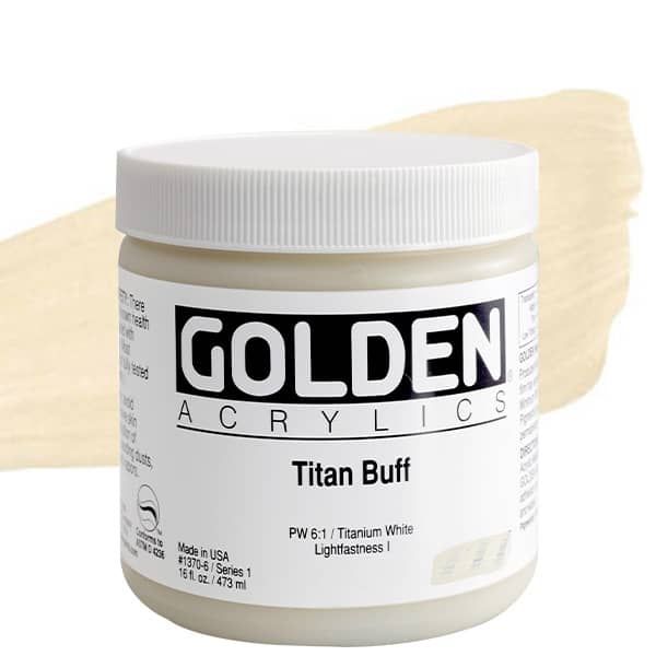 GOLDEN Heavy Body Acrylics - Titan Buff, 16oz Jar