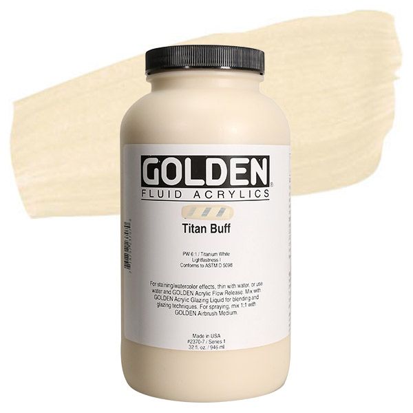 GOLDEN Fluid Acrylics Titan Buff 32 oz