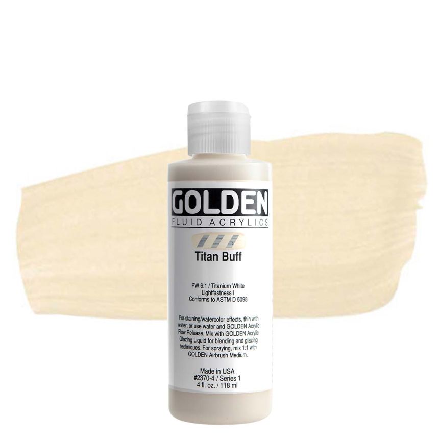 GOLDEN Fluid Acrylics Titan Buff,  4oz