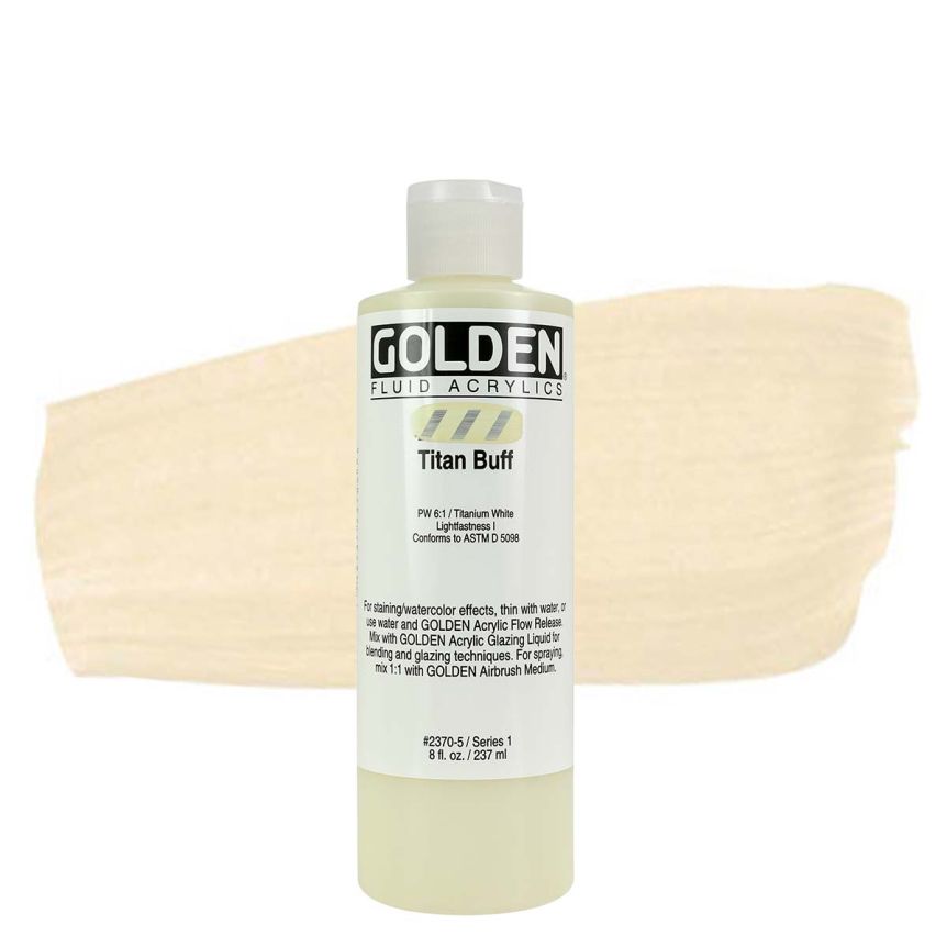 GOLDEN Fluid Acrylics Titan Buff, 8oz