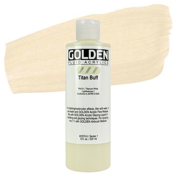 GOLDEN Fluid Acrylics Titan Buff 8 oz Jerry's Artarama