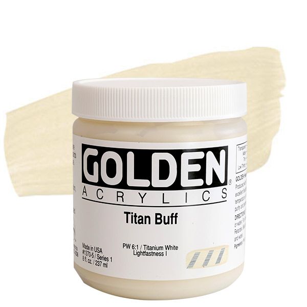 GOLDEN Heavy Body Acrylic 8 oz Jar - Titan Buff