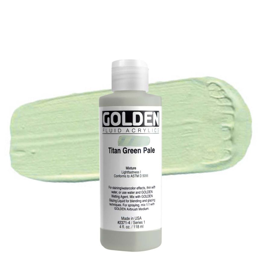 GOLDEN Fluid Acrylics Titan Green Pale, 4oz