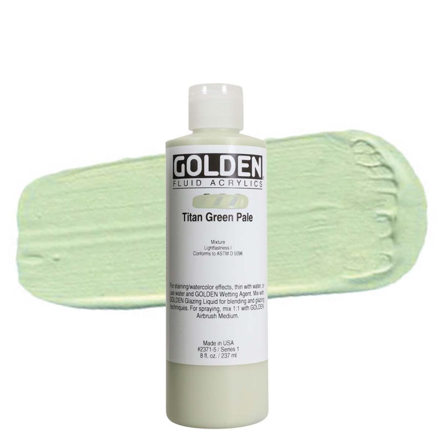 GOLDEN Fluid Acrylics Titan Green Pale, 16oz