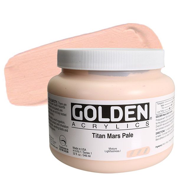 GOLDEN Heavy Body Acrylics - Titan Mars Pale, 32oz Jar