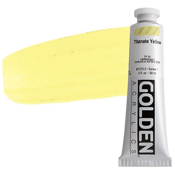 GOLDEN Heavy Body Acrylic 2 oz Tube - Titanate Yellow