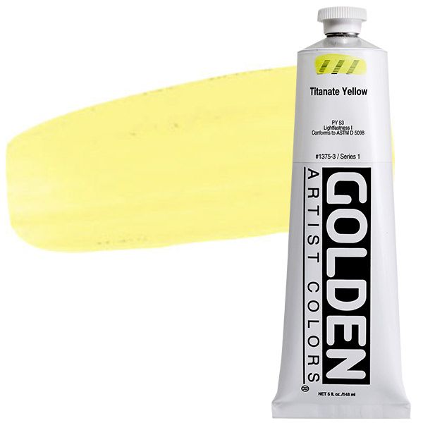 GOLDEN Heavy Body Acrylic 5 oz Tube - Titanate Yellow
