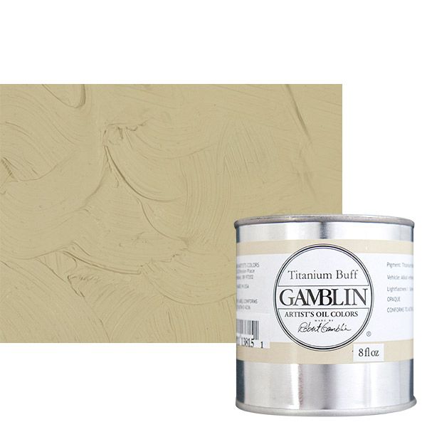 Gamblin Artists Oil - Titanium Buff, 8oz Can