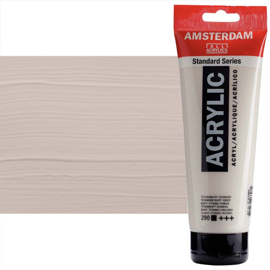 Amsterdam Standard Series Acrylic Paint - Titanium Buff Deep, 250ml Tube