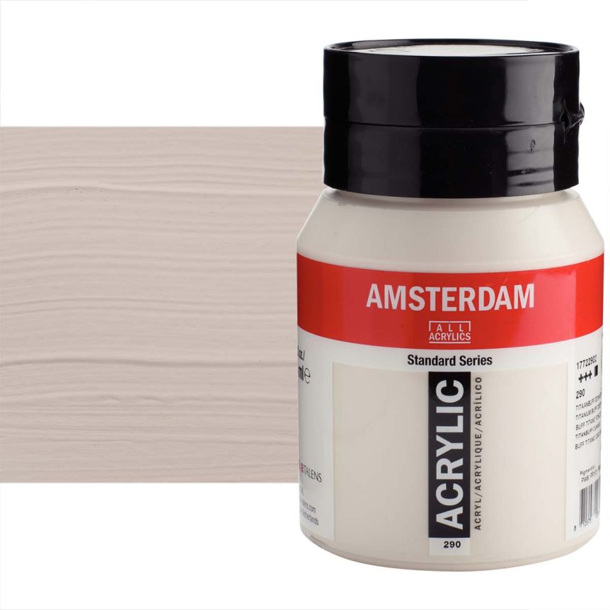 Amsterdam Standard Series Acrylic Paint - Titanium Buff Deep, 500ml Jar