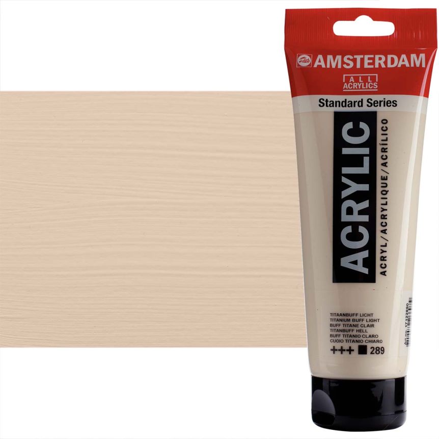 Amsterdam Standard Series Acrylic Paint - Titanium Buff Light, 250ml Tube