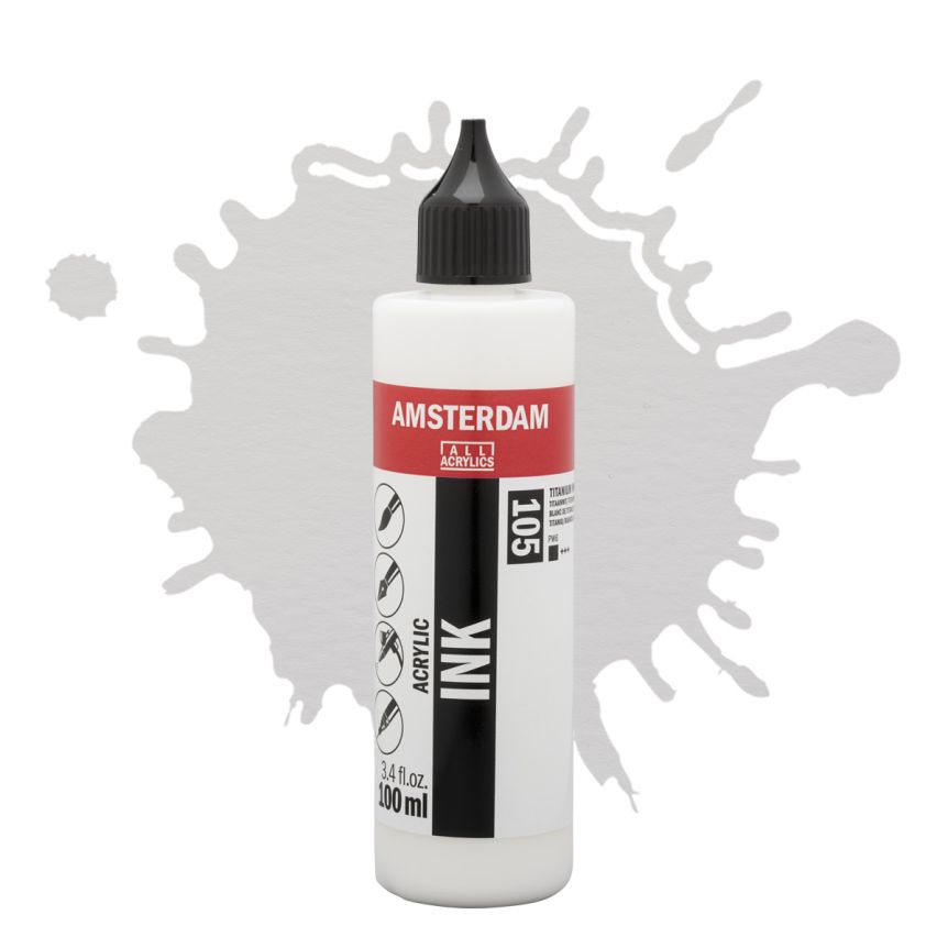Amsterdam Acrylic Ink - Titanium White, 100ml