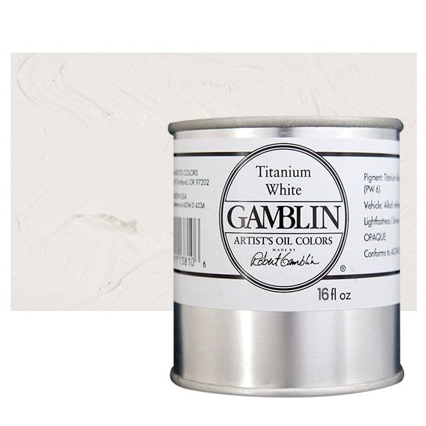 Gamblin Artists Oil - Titanium White, 16oz Can