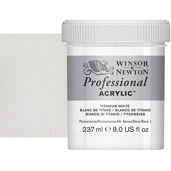 Winsor & Newton Professional Acrylic Titanium White 237 ml