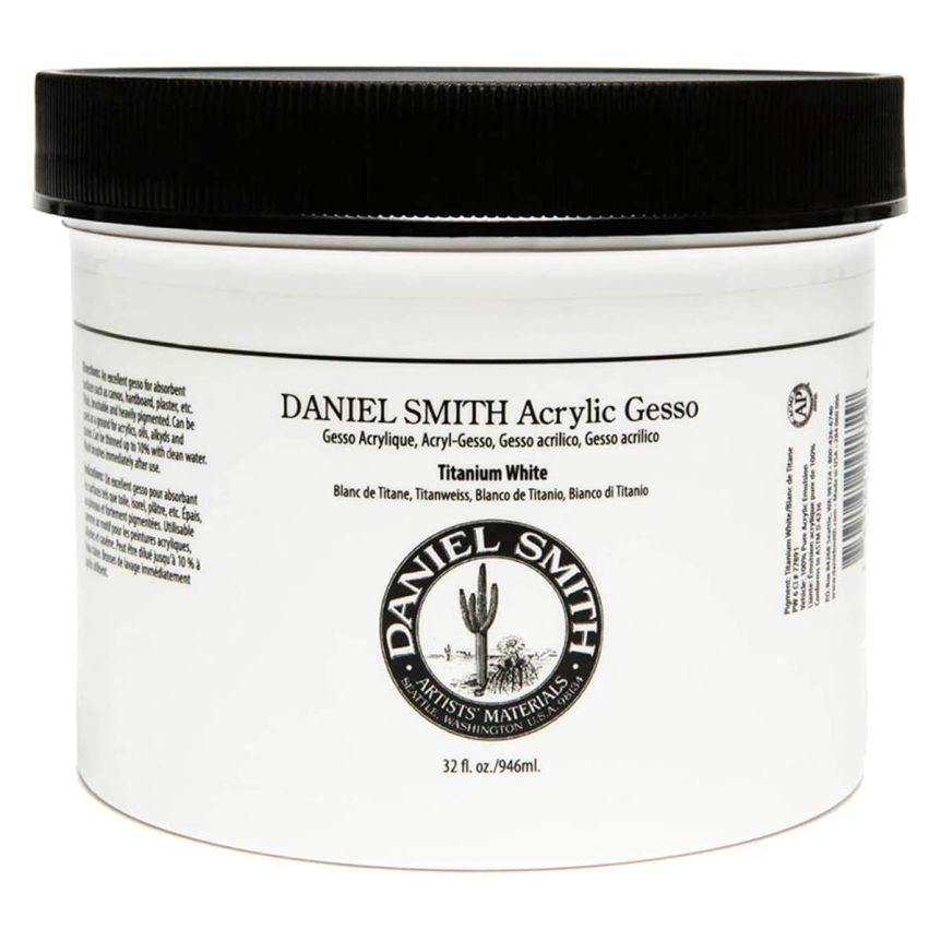 Daniel Smith Acrylic Gesso - White, 32 oz
