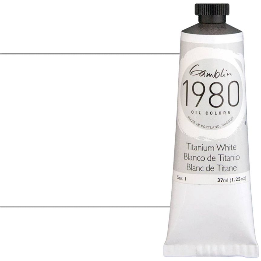 Gamblin 1980 Oil Colors - Titanium White, 37ml Tube