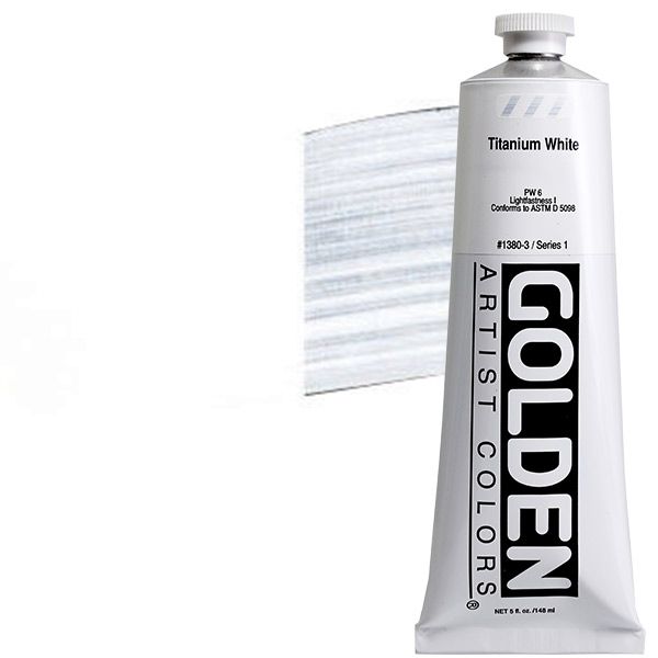 GOLDEN Heavy Body Acrylic 5 oz Tube - Titanium White